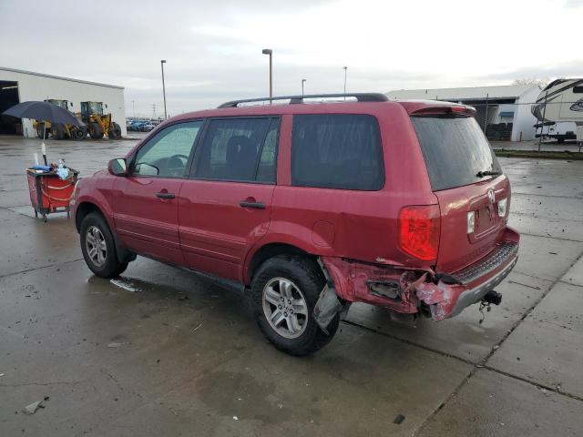 HONDA PILOT EXL 2005 red 4dr spor gas 2HKYF18575H573382 photo #3