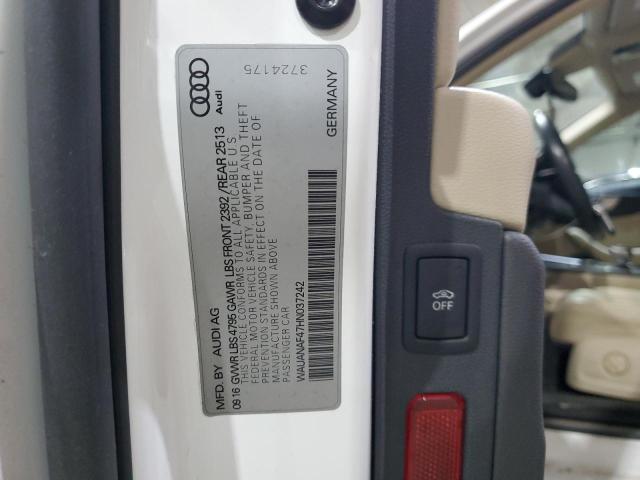 2017 AUDI A4 PREMIUM - WAUANAF47HN037242