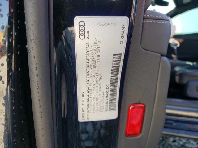 2019 AUDI S4 PRESTIG WAUC4AF47KA003120