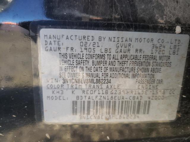 2021 NISSAN VERSA SV - 3N1CN8EV8ML862234