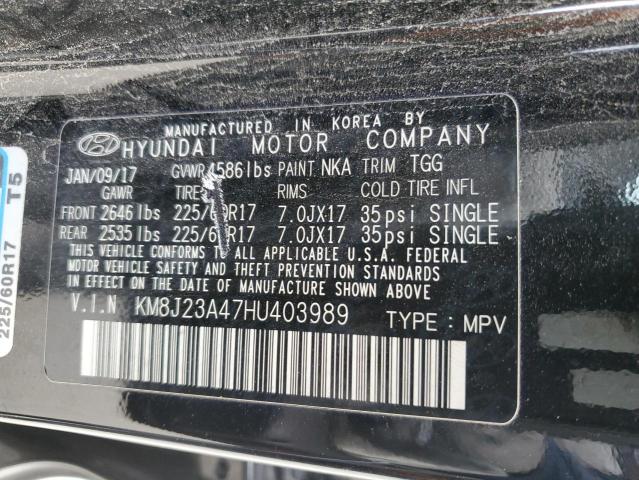 2017 HYUNDAI TUCSON KM8J23A47HU403989
