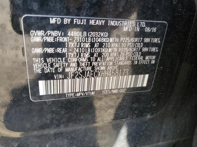 2017 SUBARU FORESTER 2 - JF2SJAECXHH458173