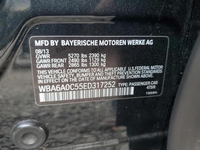 VIN WBA6A0C55ED317252 2014 BMW 6 SERIES no.12