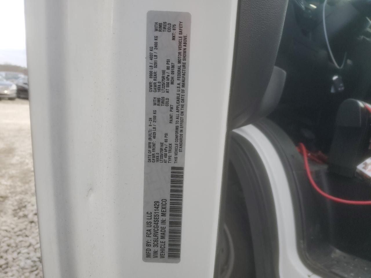 Lot #3029260889 2025 RAM PROMASTER