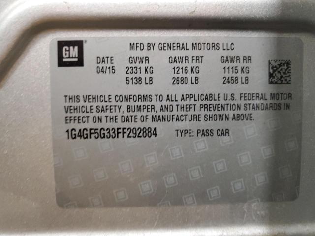 2015 BUICK LACROSSE P - 1G4GF5G33FF292884