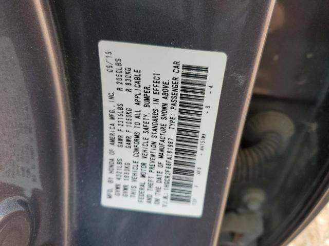 2015 HONDA ACCORD EXL - 1HGCR2F86FA191987