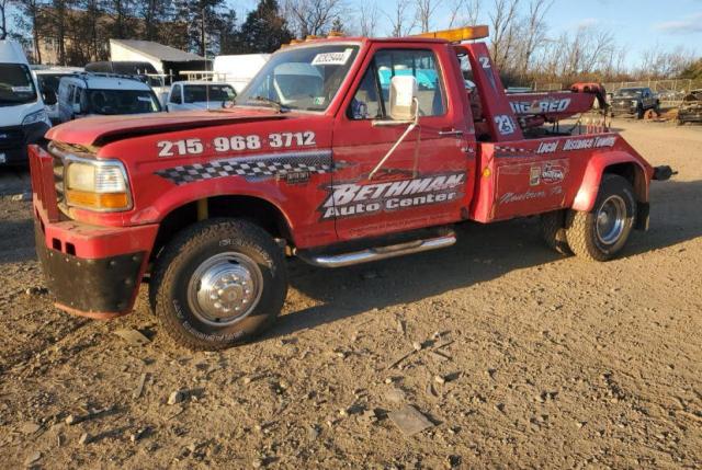 FORD F SUPER DU 1996 red chassis diesel 1FDLF47F1TEA14201 photo #1