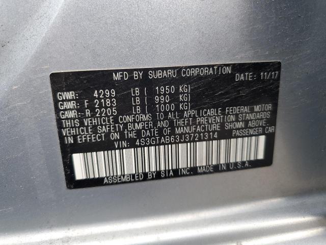 2018 SUBARU IMPREZA PR - 4S3GTAB63J3721314