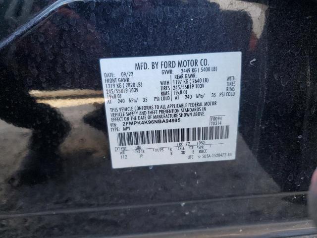 VIN 2FMPK4K96NBA94995 2022 FORD EDGE no.13