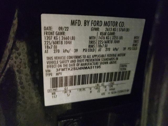 2022 FORD MUSTANG MA - 3FMTK2SU4NMA51195