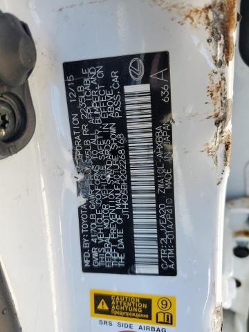 2016 LEXUS CT 200 JTHKD5BH2G2268168