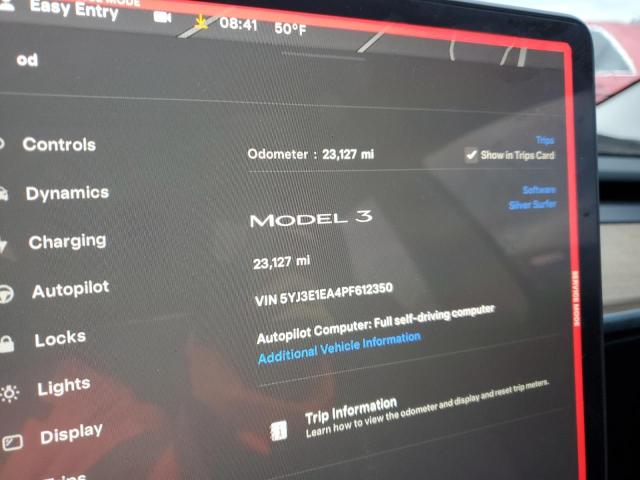 VIN 5YJ3E1EA4PF612350 2023 TESLA MODEL 3 no.9