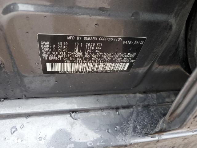 2019 SUBARU LEGACY 2.5 4S3BNAN64K3034022