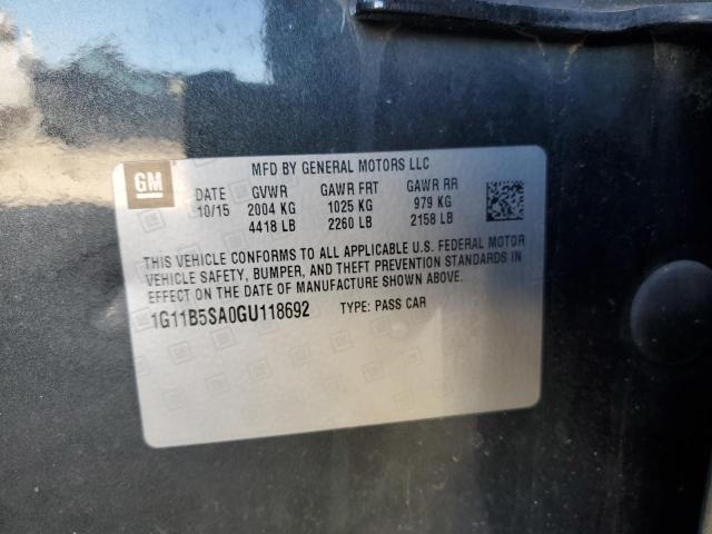 2016 CHEVROLET MALIBU LIM - 1G11B5SA0GU118692