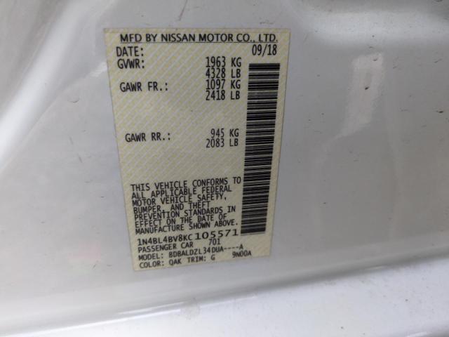 2019 NISSAN ALTIMA S - 1N4BL4BV8KC105571