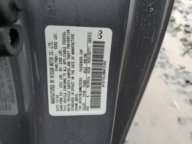 2021 INFINITI Q60 LUXE JN1EV7KL6MM470350