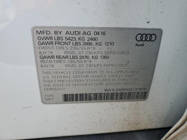 2016 AUDI Q5 PREMIUM - WA1L2AFP9GA137678
