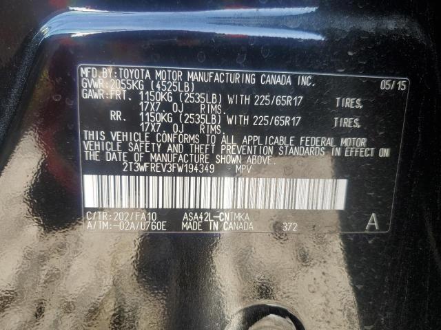 2015 TOYOTA RAV4 XLE - 2T3WFREV3FW194349