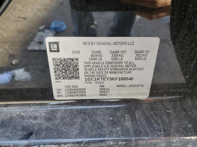 2019 CHEVROLET SILVERADO - 1GC1KTEY5KF168540