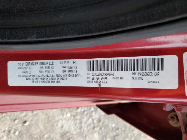 2012 CHRYSLER 200 TOURIN - 1C3CCBBB5CN108740