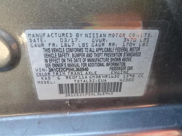 2017 NISSAN VERSA NOTE - 3N1CE2CP5HL368940