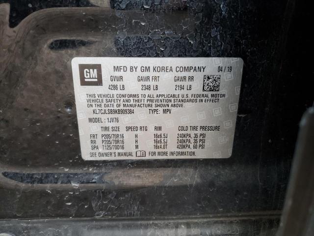 2019 CHEVROLET TRAX 1LT - KL7CJLSB9KB909384