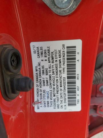 2017 HONDA CIVIC EX - 2HGFC2F73HH532353