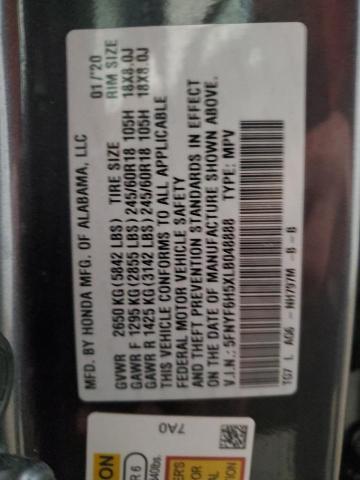 2020 HONDA PILOT EXL - 5FNYF6H5XLB048888