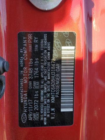 2017 HYUNDAI VELOSTER - KMHTC6AD8HU318473