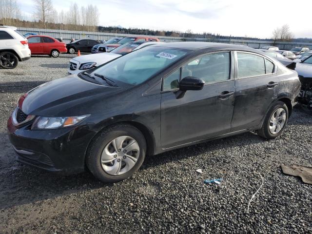 HONDA CIVIC LX 2014 black  gas 19XFB2F58EE037878 photo #1