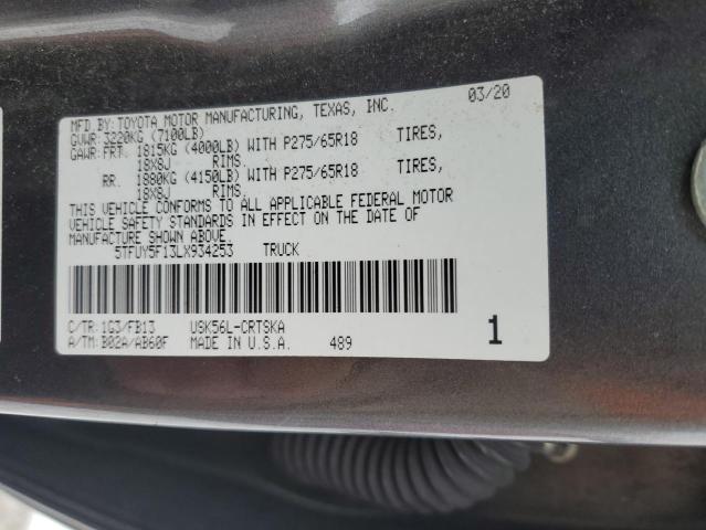 2020 TOYOTA TUNDRA DOU - 5TFUY5F13LX934253