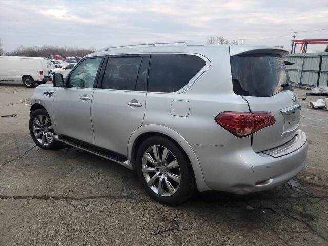 INFINITI QX56 2012 silver  gas JN8AZ2NE6C9022115 photo #3