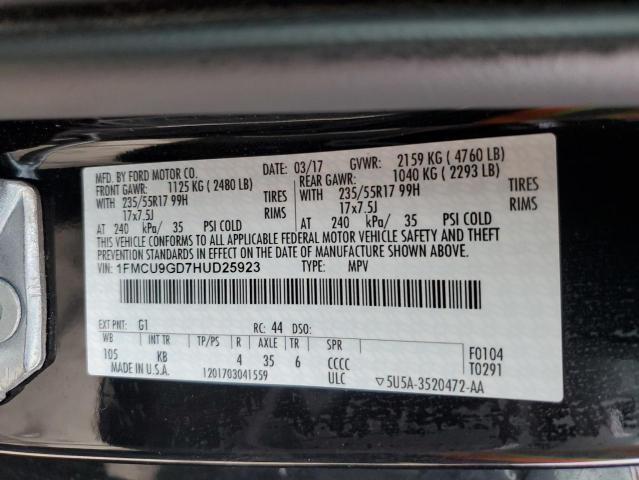 2017 FORD ESCAPE SE - 1FMCU9GD7HUD25923