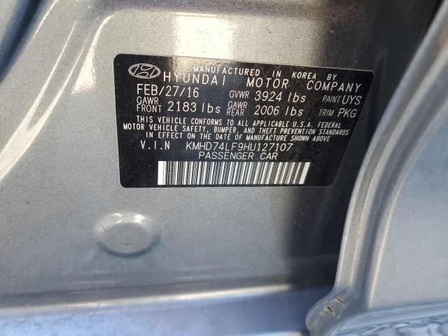 2017 HYUNDAI ELANTRA SE - KMHD74LF9HU127107