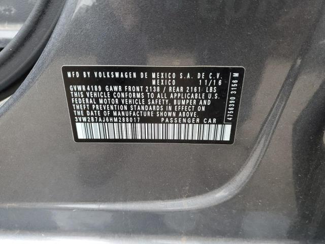 2017 VOLKSWAGEN JETTA S - 3VW2B7AJ6HM288017