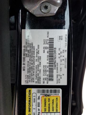 2016 FORD FUSION S - 1FA6P0G7XG5124918