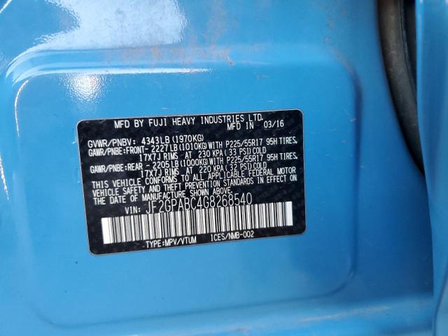 2016 SUBARU CROSSTREK - JF2GPABC4G8268540