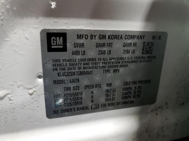 2016 BUICK ENCORE SPO - KL4CJ2SM7GB694541