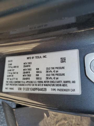 2023 TESLA MODEL 3 5YJ3E1EA8PF644539