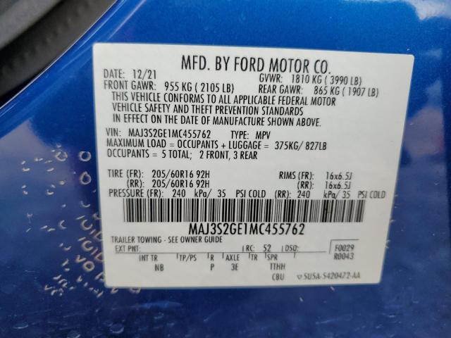 2021 FORD ECOSPORT S - MAJ3S2GE1MC455762