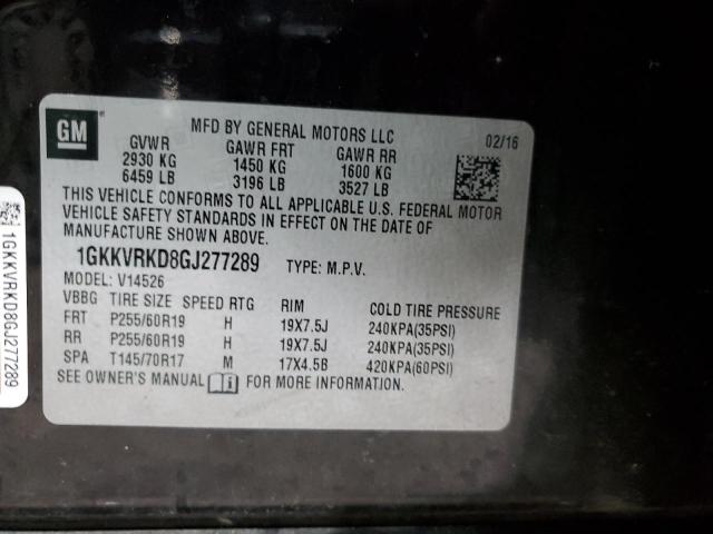 2016 GMC ACADIA SLT - 1GKKVRKD8GJ277289
