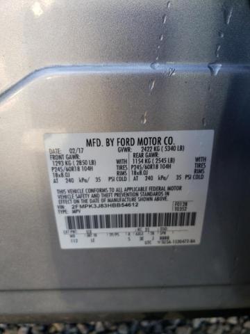 2017 FORD EDGE SEL - 2FMPK3J83HBB54612