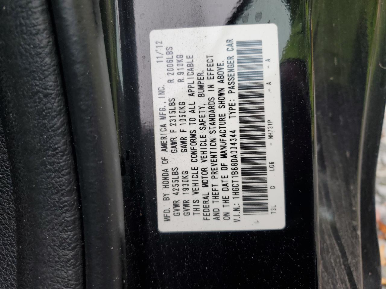 Lot #3037161483 2013 HONDA ACCORD EXL