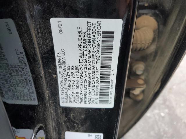 2021 HONDA ACCORD SPO - 1HGCV1F30MA101577