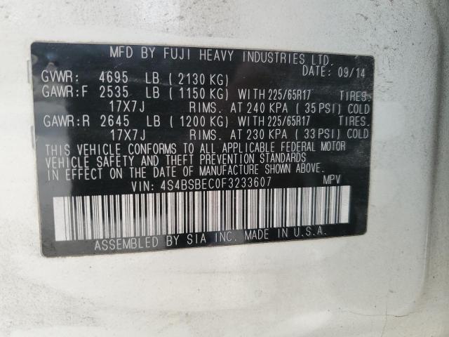 2015 SUBARU OUTBACK 2. - 4S4BSBEC0F3233607