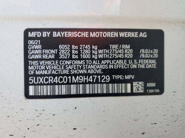 2021 BMW X5 SDRIVE - 5UXCR4C01M9H47129