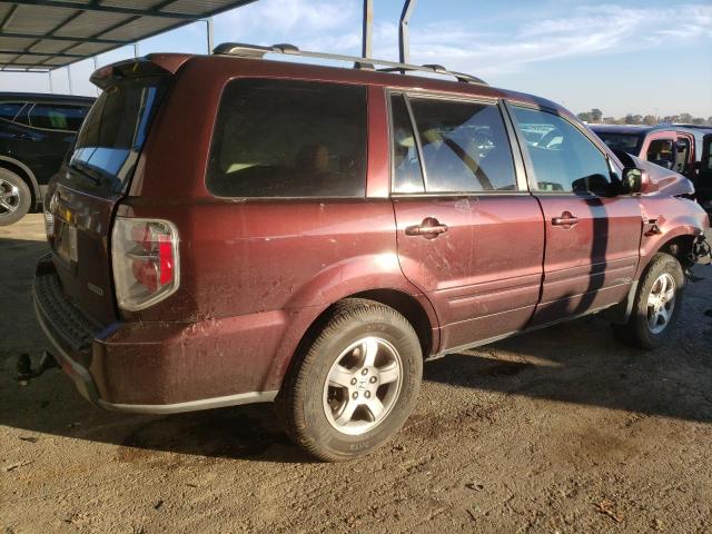 HONDA PILOT EX 2007 maroon  gas 2HKYF18467H516214 photo #4