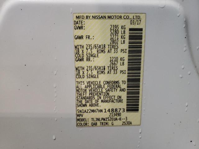 VIN 5N1AZ2MH7HN148873 2017 NISSAN MURANO no.13