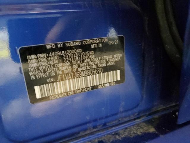 2021 SUBARU WRX LIMITE JF1VA1J69M9805630