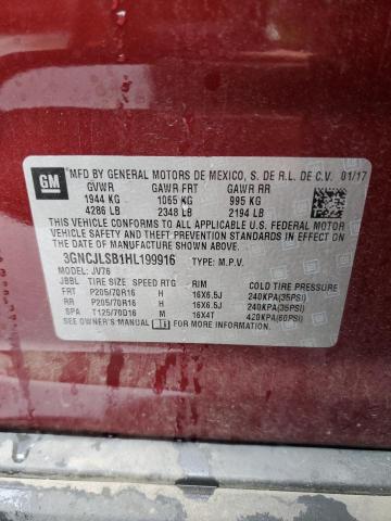 2017 CHEVROLET TRAX 1LT - 3GNCJLSB1HL199916